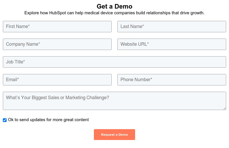 Get a Demo Explore how HubSpot can help medical device companies build relationships that drive growth.
